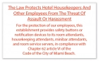 Miami Beach, FL: Housekeeper Protection Notice - Acrylic - 4 Pk