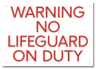 Missouri No Lifeguard Sign