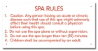 Missouri Spa Rules Sign