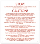 Mobile County, Alabama Spa Rules Sign