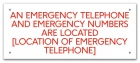 Nevada Emergency Phone Location Sign