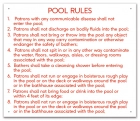 New Hampshire Pool Rules Sign