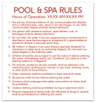 New Jersey Pool and Spa Rules Sign