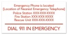 Ohio Emergency Phone Sign