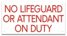 Oklahoma No Lifeguard Sign