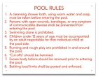 Oklahoma Pool Rules Sign