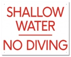 Ontario Shallow Water No Diving Sign