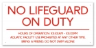 Oregon No Lifeguard On Duty Sign