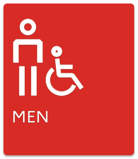 Public Restroom on Corridor Men w/Male/ISA Symbols