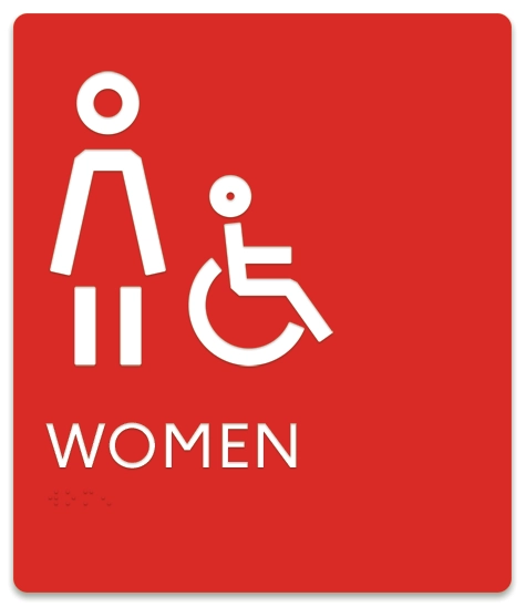 Public Women on Corridor Women Sign w/Female/ISA Symbols