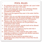 State Pool Sign - Pool Rules - West Virginia Compliant