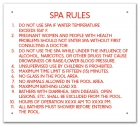 State Pool Sign - Spa Rules - Alabama Compliant