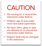 Utah Interactive Water Feature Caution Sign