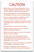 Utah Spa Rules Caution Sign