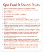 Washington DC Spa & Sauna Rules Sign