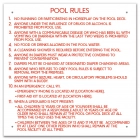 Washington Pool Rules Sign