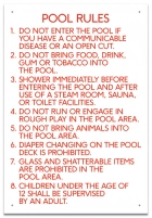 Wisconsin Pool Rules Sign