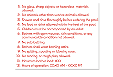 Pool Signs