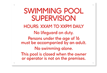 Pool/Spa Signs