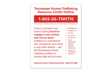 Human Trafficking Signs