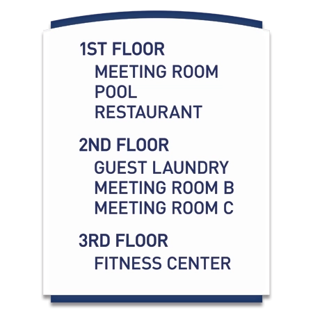 10-Line Directory Sign