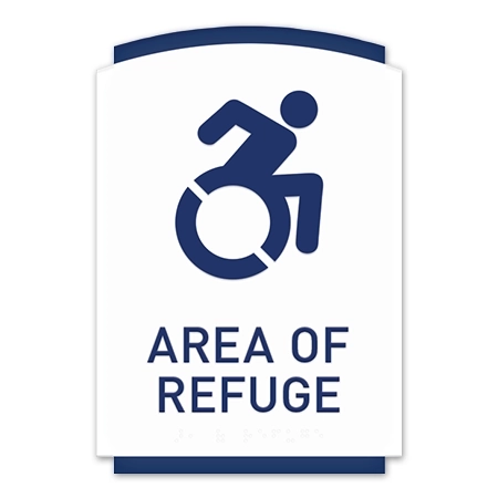 Area of Refuge Sign w/Dynamic ISA Symbol