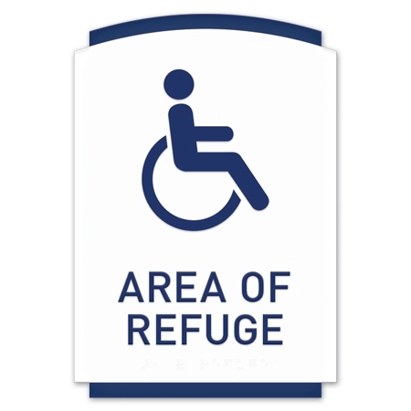 Area of Refuge Sign w/ISA Symbol