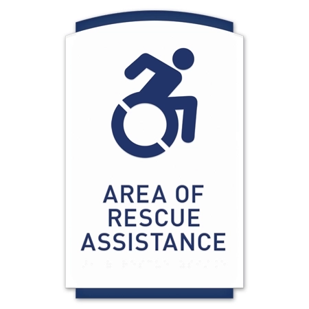 Area of Rescue Assistance Sign - NYC Compliant