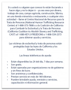 California Spanish Human Trafficking Notice