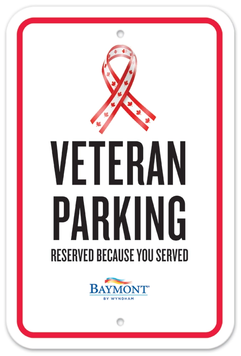 Canada Veteran Parking Sign