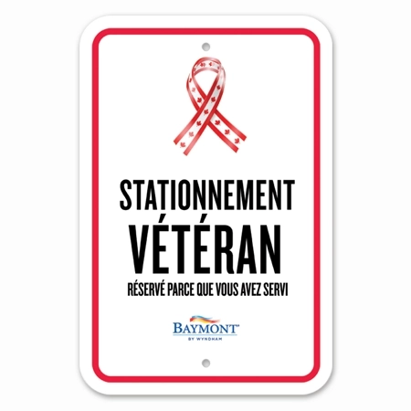 Canada Veteran Parking Sign - French