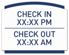 Check In/Check Out Sign