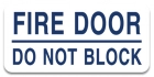 Fire Door - Do Not Block Label - 4 Pack