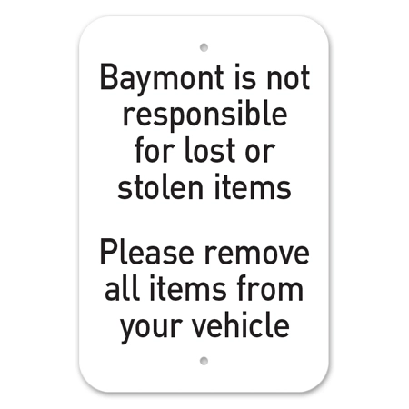 Lost or Stolen Items Sign