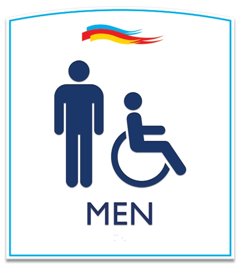 Men Sign w/Male & ISA Symbols