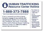 New York Human Trafficking Notice Sign
