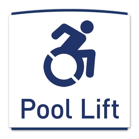 Pool Lift Sign w/DYN ISA Symbol
