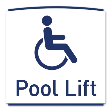 Pool Lift Sign w/ISA Symbol