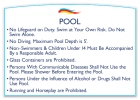 Pool Rules Sign