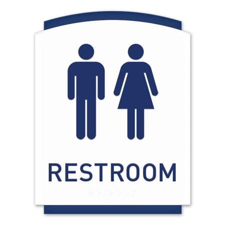 Restroom Sign w/Unisex Symbols