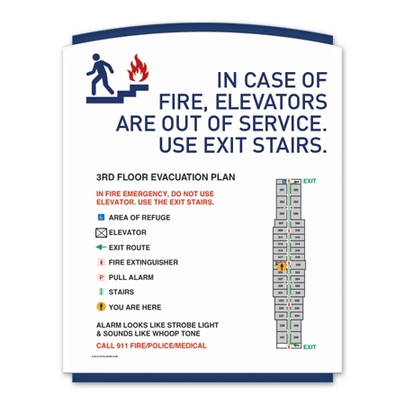 Standard Elevator Evacuation Plans - CA Compliant