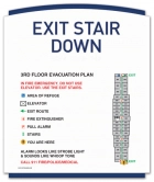 Standard Stairway Evacuation Plans - CA Compliant