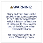 Warning Sign: Plastic and Vinyl