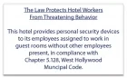 West Hollywood CA Housekeeper Protection Notice - Acrylic - 4 Pk