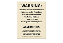 Human Trafficking Signs