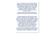 Human Trafficking Signs