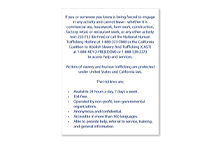 Human Trafficking Signs