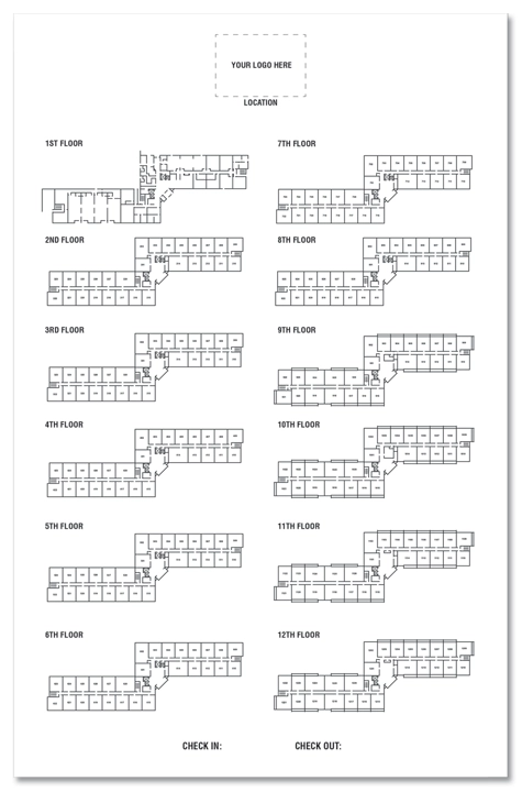 17 x 11 Inch Property Map