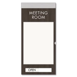 2-Line Meeting Room Sign w/Window & Sliding Panel