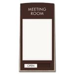 2-Line Meeting Room Sign w/Window & Sliding Panel